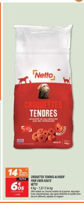 CROQUETTES TENDRES AU BOEUF POUR CHIEN ADULTE