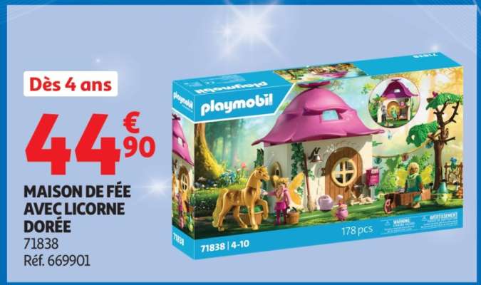MAISON DE FÉE AVEC LICORNE DORÉE