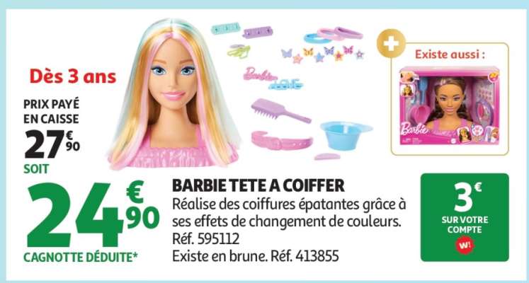 BARBIE TÊTE À COIFFER