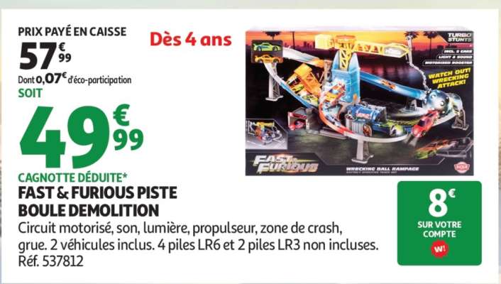 FAST & FURIOUS PISTE BOULE DEMOLITION