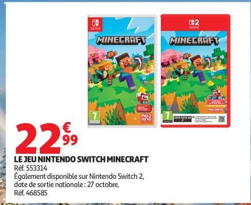 LE JEU NINTENDO SWITCH MINECRAFT