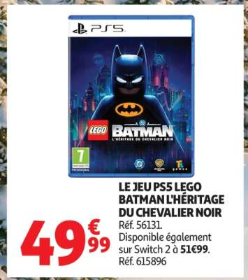 LE JEU PS5 LEGO BATMAN : L'HÉRITAGE DU CHEVALIER NOIR