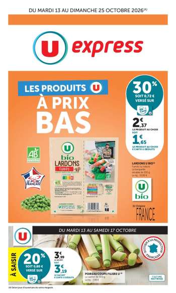 Catalogue U express - 13/10/2026 - 25/10/2026.