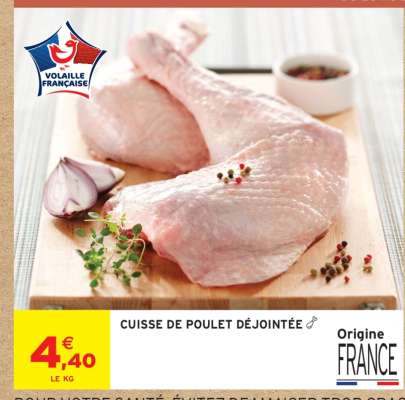 CUISSE DE POULET DÉJOINTÉE