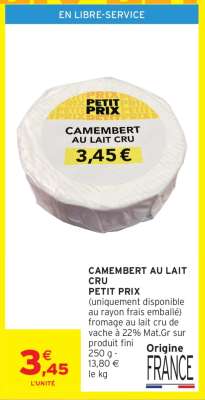 CAMEMBERT AU LAIT CRU