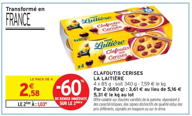 Clafoutis Cerises La Laitière