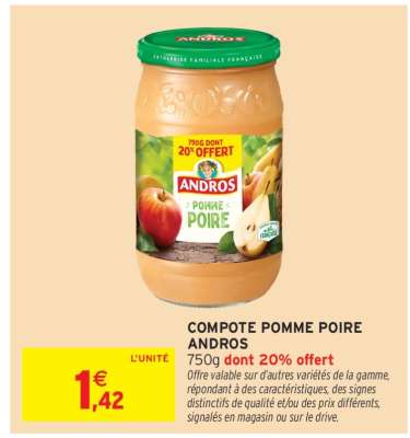 COMPOTE POMME/POIRE ANDROS