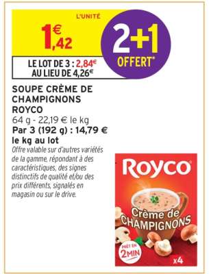SOUPE CRÈME DE CHAMPIGNONS ROYCO