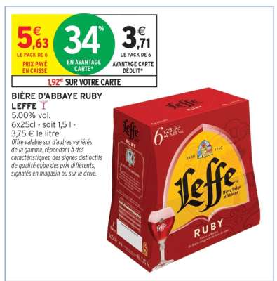 BIÈRE D'ABBAYE RUBY LEFFE