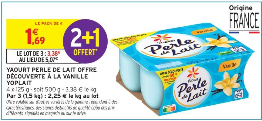 YAOURT PERLE DE LAIT VANILLE