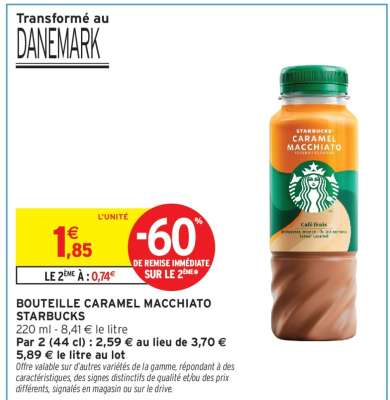 Bouteille Caramel Macchiato Starbucks
