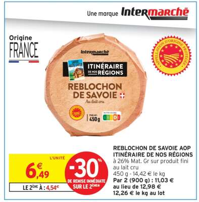 REBLOCHON DE SAVOIE AOP ITINÉRAIRE DE NOS RÉGIONS