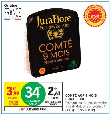 COMTÉ AOP 9 MOIS JURAFLOR