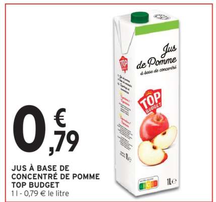 JUS À BASE DE CONCENTRÉ DE POMME TOP BUDGET