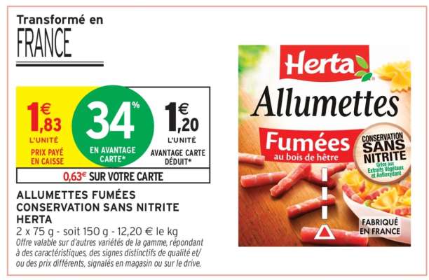 HERTA ALLUMETTES FUMÉES