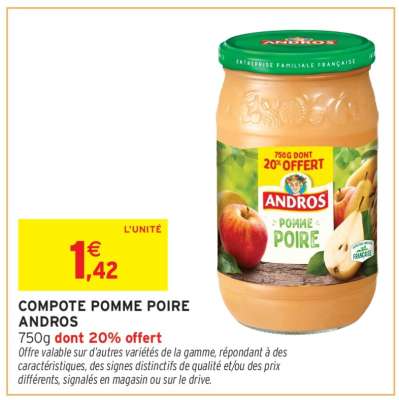 COMPOTE POMME/POIRE ANDROS