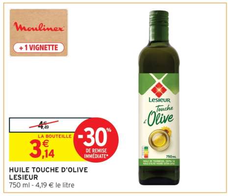 HUILE TOUCHE D'OLIVE "LESIEUR"