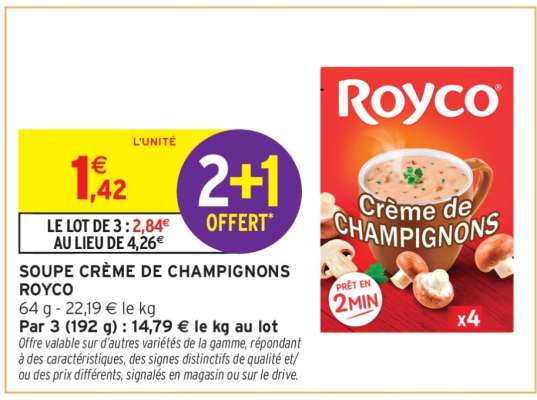 SOUPE CRÈME DE CHAMPIGNONS ROYCO