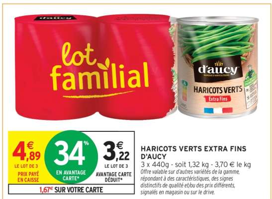 Haricots Verts Extra Fins d'Aucy