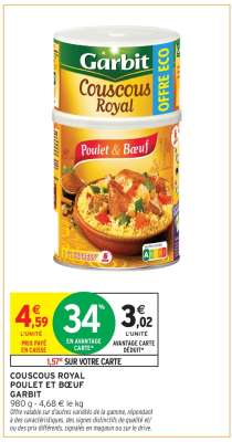 Couscous Royal Poulet et Bœuf Garbit