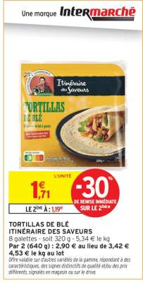 TORTILLAS DE BLÉ ITINÉRAIRE DES SAVEURS