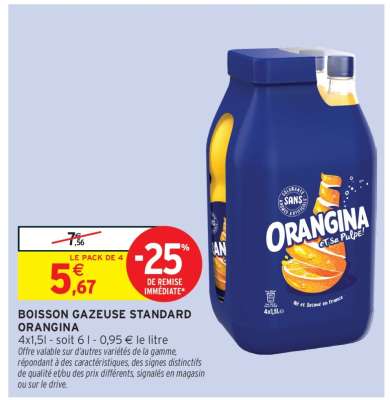Boisson Gazeuse Standard Orangina