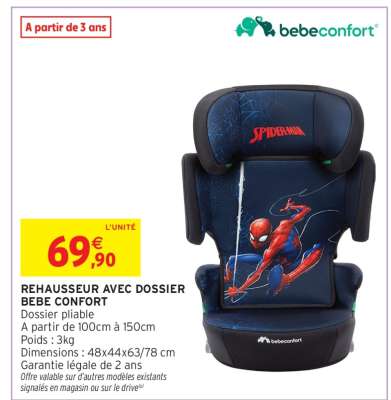 REHAUSSEUR AVEC DOSSIER BEBE CONFORT