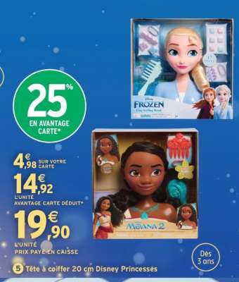 Tête à coiffer 20 cm Disney Princesses