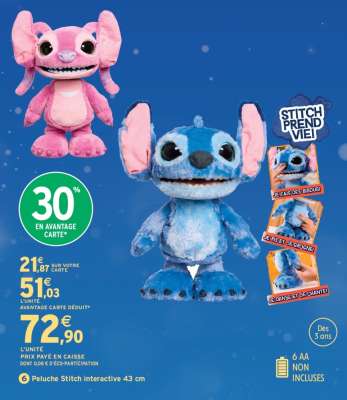 Peluche Stitch interactive 43 cm