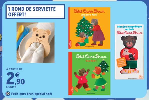 Petit ours brun spécial noël