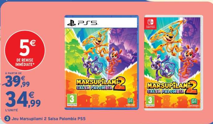 Jeu Marsupilami 2 Salsa Palombia PS5