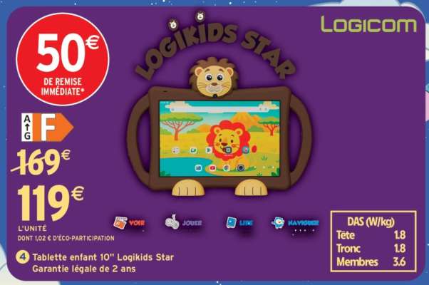 Tablette enfant 10" Logikids Star
