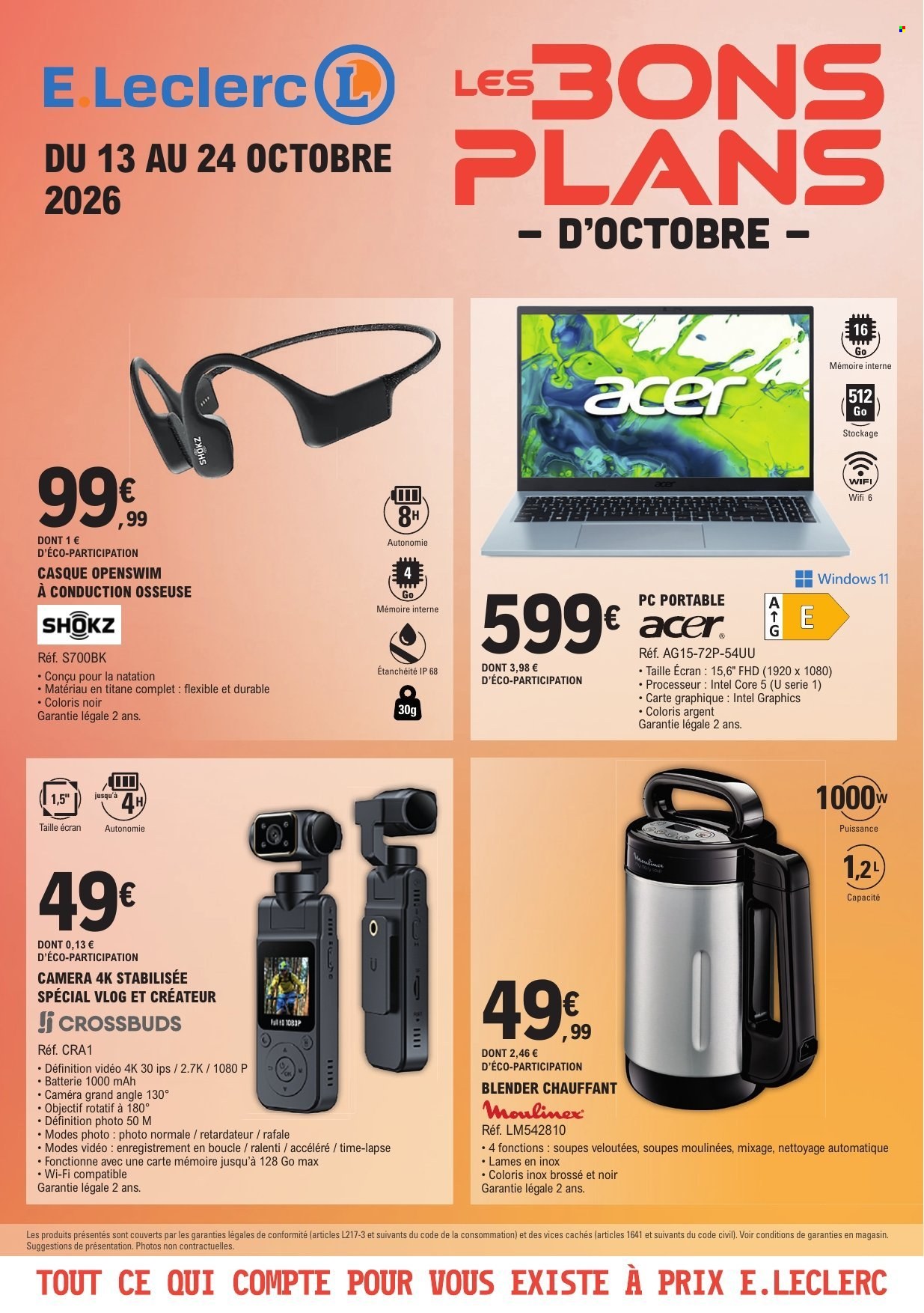 Catalogue E.Leclerc - 13/10/2026 - 24/10/2026. Page 1