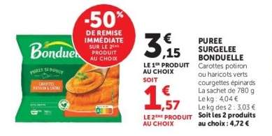 Purée surgelée BONDUELLE