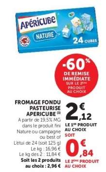 Fromage Fondu Pasteurisé Apericube