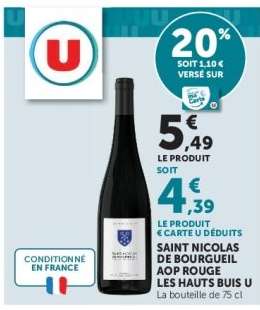 SAINT NICOLAS DE BOURGUEIL AOP ROUGE LES HAUTS BUIS U
