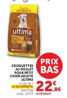 Croquettes Au Poulet Pour Petit Chien Adulte Ultima