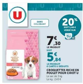 CROQUETTES RICHE EN POULET POUR CHIOT U