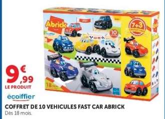 COFFRET DE 10 VEHICULES FAST CAR ABRICK