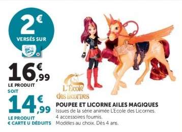 POUPÉE ET LICORNE AILES MAGIQUES