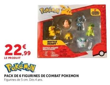 PACK DE 6 FIGURINES DE COMBAT POKEMON