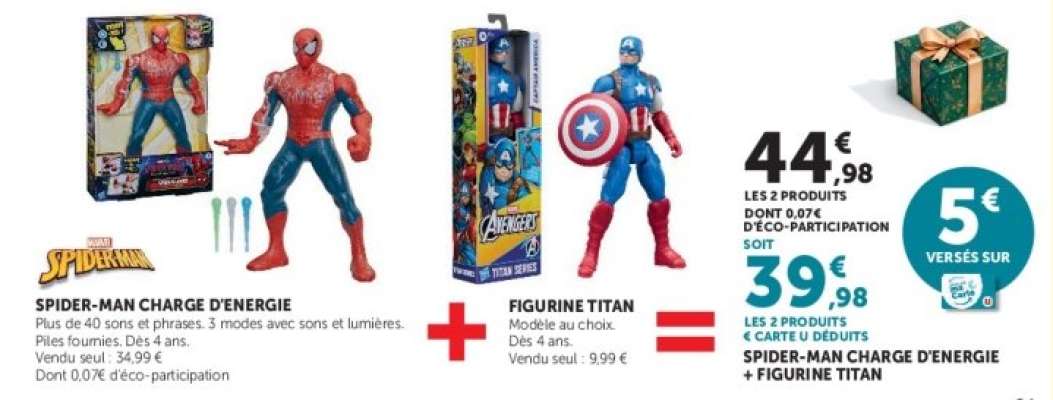 SPIDER-MAN CHARGE D'ÉNERGIE + FIGURINE TITAN