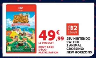 JEU NINTENDO SWITCH 2 ANIMAL CROSSING: NEW HORIZONS