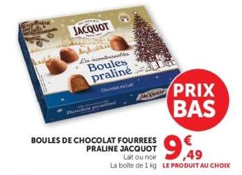 BOULES DE CHOCOLAT FOURREES PRALINE JACQUOT