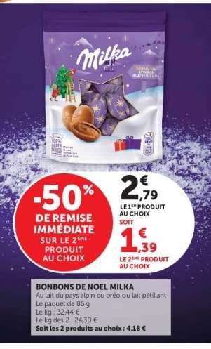 BONBONS DE NOËL "MILKA"