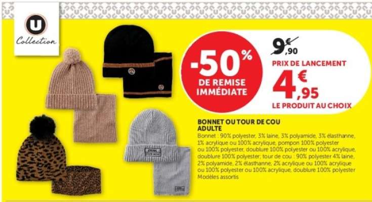 BONNET OU TOUR DE COU ADULTE