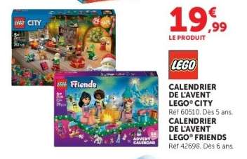 CALENDRIER DE L'AVENT LEGO CITY et FRIENDS