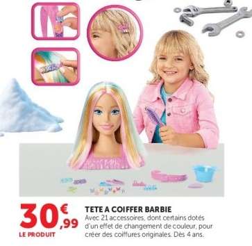Tête à coiffer Barbie