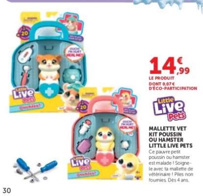 Mallette Vet Kit Poussin ou Hamster Little Live Pets
