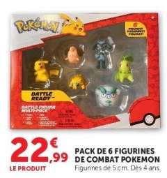 PACK DE 6 FIGURINES DE COMBAT POKEMON